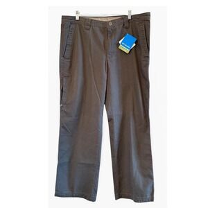Men NWT Columbia Ultimate ROC 36/30 100% Cotton Dark Khaki Chino Pants Gorpcore